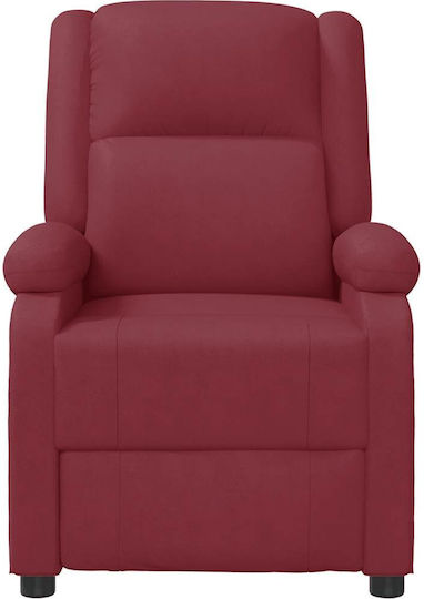 Relax Massage Armchair with Footstool Artificial Leather Burgundy 70x93x98cm