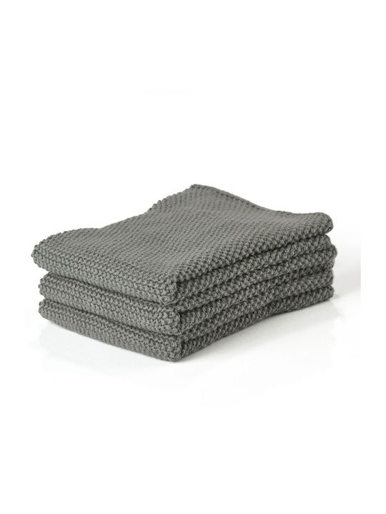 Zone Denmark Towel from 100% Cotton in Green Color 27x27cm 3pcs