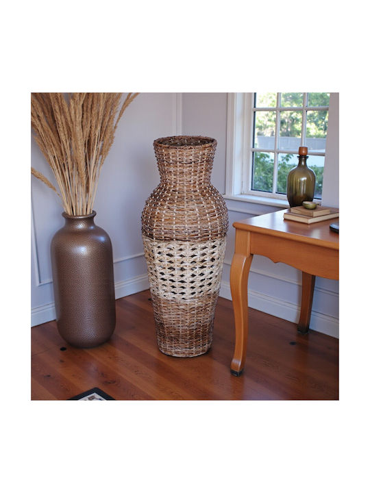 Inart Διακοσμητικό Βάζο Rattan Valeni Braun 40x40x100cm 1Stück