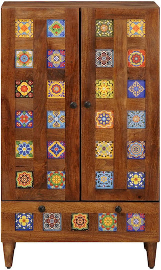 Bufet din Lemn cu Sertare Nuci 60x33.5x100cm