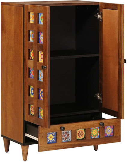 Bufet din Lemn cu Sertare Nuci 60x33.5x100cm