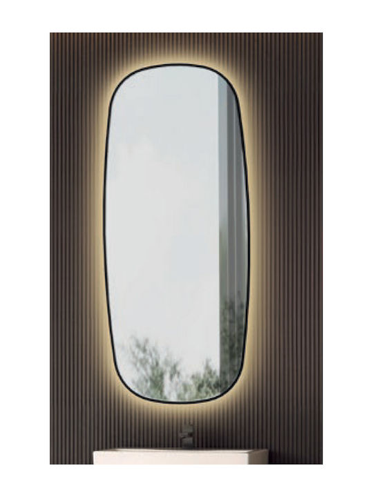 Luminor Bathroom Mirror Led with Bluetooth 50x110cm Black