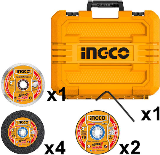 Ingco Grinder Mini 76mm Battery 1x2Ah