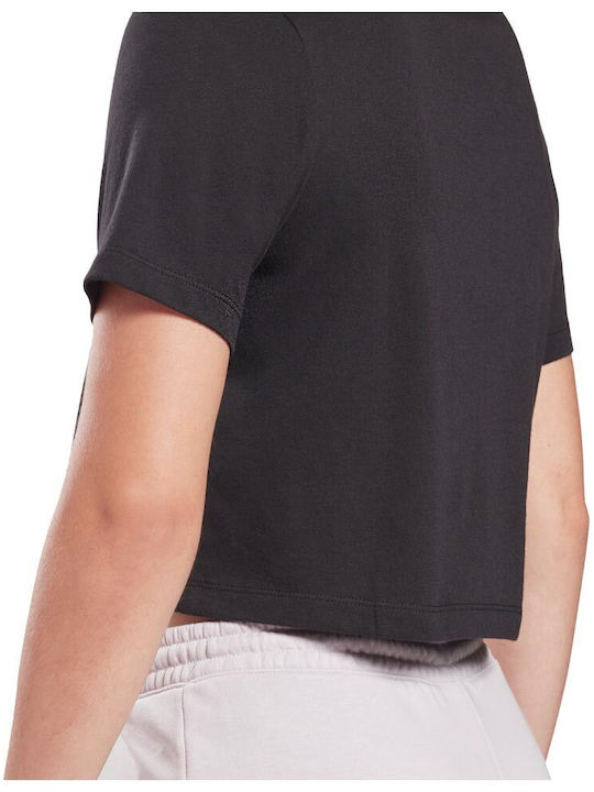 Identity Women's Athletic Crop Top Short Sleeve Black