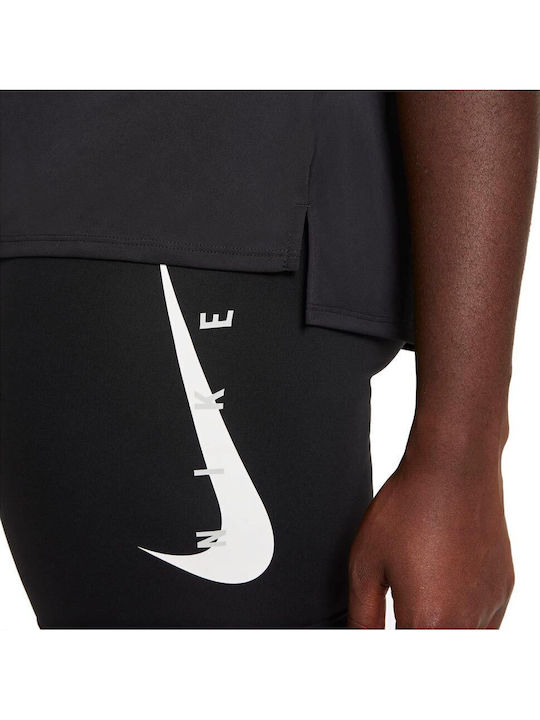 Swoosh Damen T-Shirt Dri-Fit Schwarz