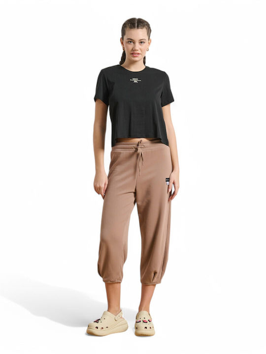 Women's Athletic Blouse Short Sleeve Black