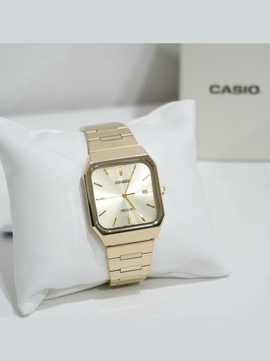 Casio Men's Watch 33mm Battery with Gold Metal Bracelet