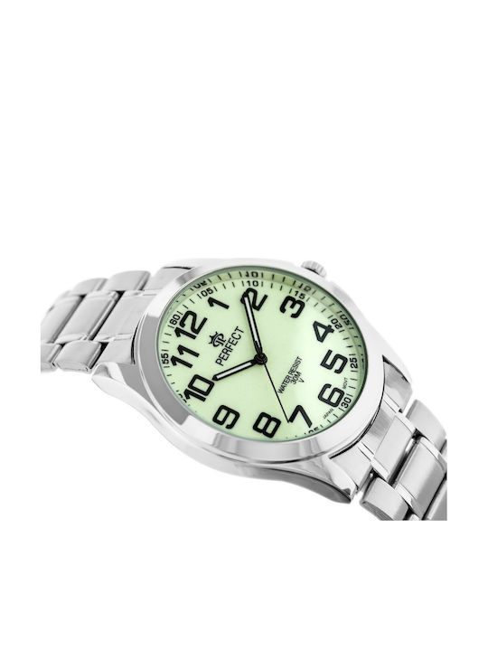 Perfect Men's Watch 34mm Battery with Silver Metal Bracelet