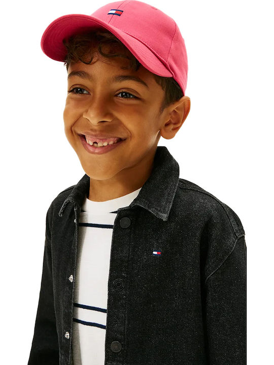 Tommy Hilfiger Παιδικό Καπέλο Jockey Υφασμάτινο Φούξια