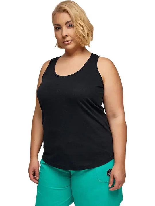 Women's Sleeveless Black Sports Blouse