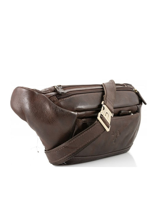 Leather Waist Bag Brown