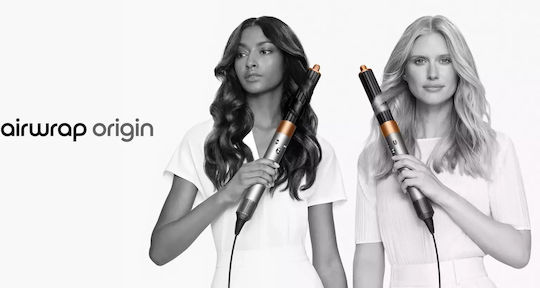 Dyson HS02 Airwrap Origin Electric Hair Brush with Air and Rotating Head for Hair Straightening and Curls 1300W Nickel/Copper