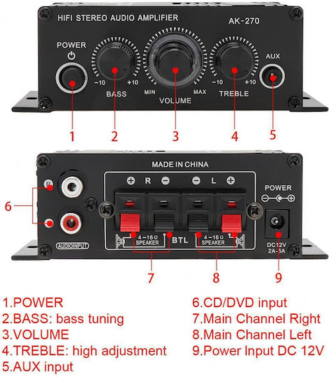AK270 Τελικός Ενισχυτής Hi-Fi Stereo