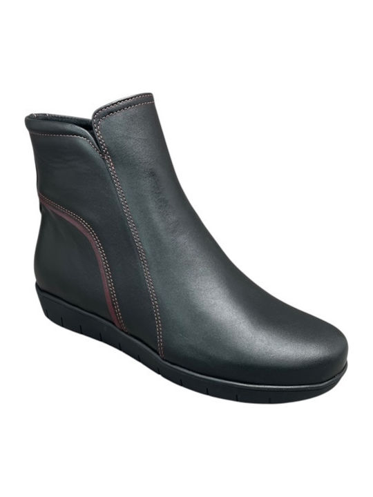 Leather Women's Ankle Boots Black