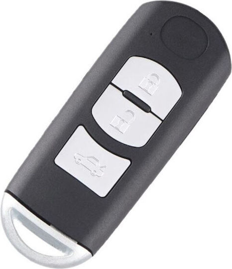 Techstar Car Key Case Mazda 3 Buttons Compatible Mazda 6 Cx-5 Cx-3 2014-2015 Models Right Groove Blade