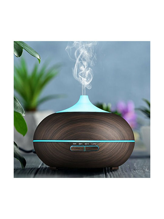 Vrising Lumini LED Dispozitiv de aromaterapie Ultrasonic cu temporizator Maro 400ml