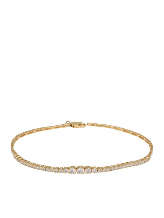 Set with Necklace & Bracelet from Gold 14K with Stones