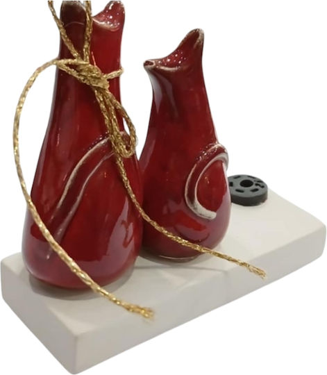 Kalliopi Silver Handmade Tabletop Lucky Charm with Wishes Red Ceramic 2026 9x13cm 1pcs Kalliopi Silver Handmade Tabletop Lucky Charm with Wishes Red Ceramic 2026 9x13cm 1pcs