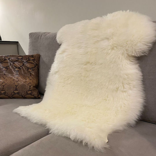 Rug Rectangular Leather White