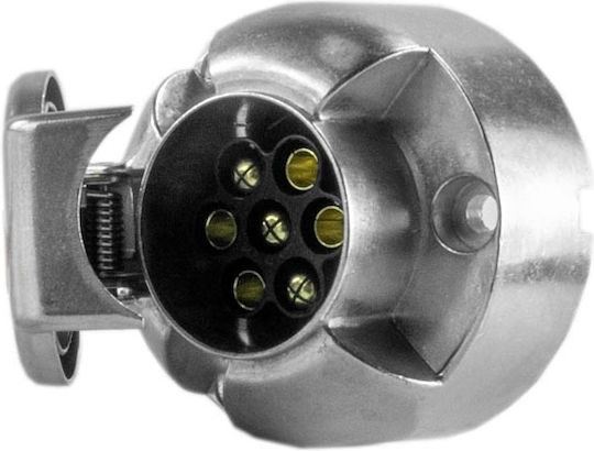 Metal 7-Pin 12 V Connector Socket CarGuard Trailer Trolley