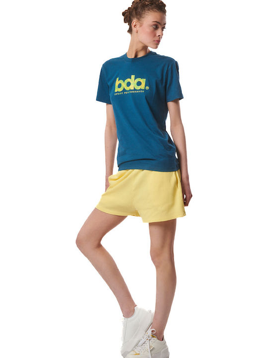 Essential Branded Women's Athletic Blouse Short Sleeve Navy Blue