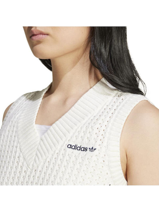 Women's Cotton Tunic Sleeveless with V-Neck Off White