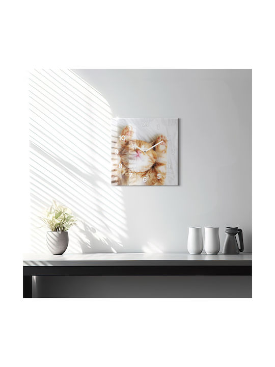 Tulup Wall Clock Glass Yellow 30x30cm