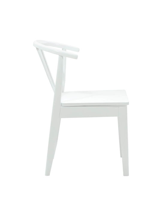 Dining Room Wooden Chair White 50.5x61x80.5cm 2pcs