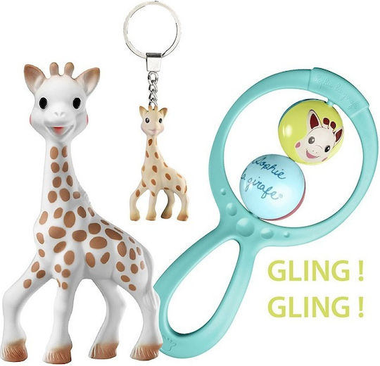 Sophie La Girafe Teething Rattle made of Rubber 3pcs
