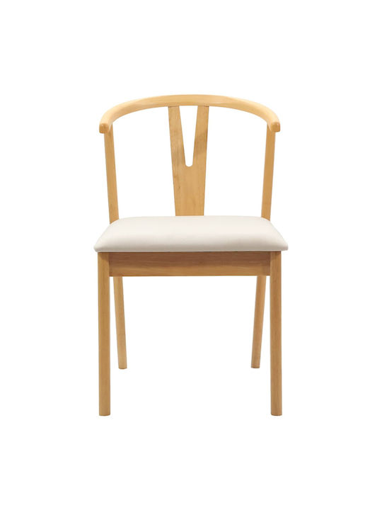 Dining Room Wooden Chair Natural And Light 50.5x61x80.5cm 2pcs
