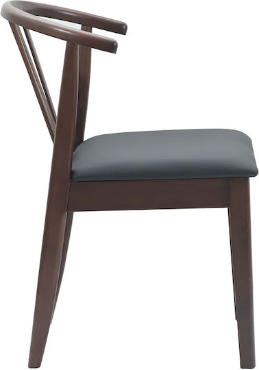 Dining Room Wooden Chair Light Brown, Black 50.5x61x80.5cm 2pcs