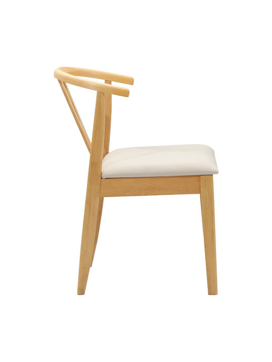 Dining Room Wooden Chair Natural And Light 50.5x61x80.5cm 2pcs