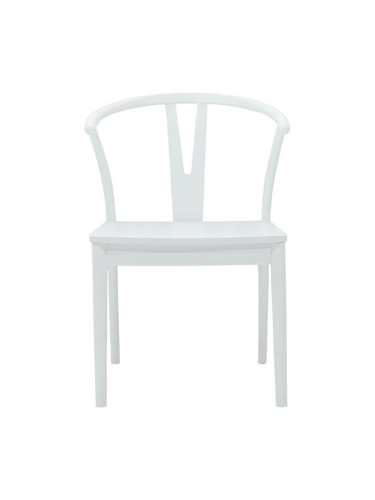 Dining Room Wooden Chair White 54.5x53x77cm 2pcs