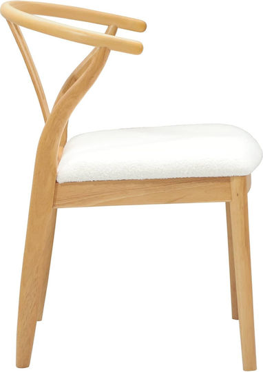 Dining Room Wooden Chair Natural And Light 54.5x53x77cm 2pcs