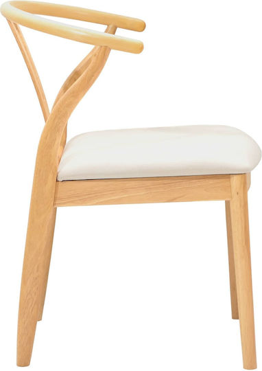 Dining Room Wooden Chair Natural And Light 54.5x53x77cm 2pcs