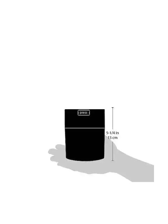 Tightvac Vase Coffee with Airtight Lid Glass Black