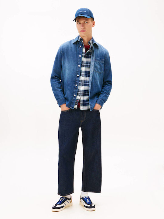Long Sleeve Denim Shirt In Regular Fit Blue