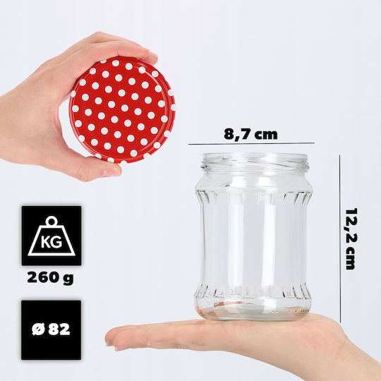 Kadax Set 24buc Borcane Uz General cu capac Sticlă Transparent 500ml
