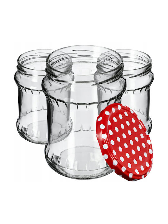 Kadax Set 24Stück Gläser Allgemeine Verwendung mit Deckel Glas Transparent 500ml