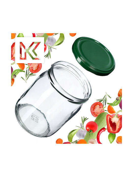Kadax Set 8 Bucăți Vaze Utilizare Generală Cu Capac Sticlă Transparentă 540ml 8 Bucăți