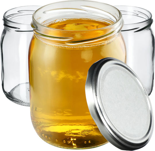 Kadax Set 8Stücke Lebensmittelgläser Allgemeine Verwendung mit Deckel Glas Transparent 540ml