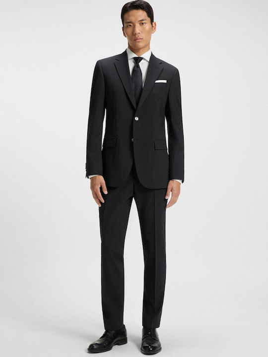 Suit Trousers Elastic In Slim Fit Black