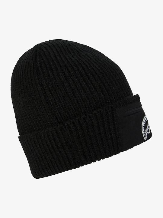 Lowkey Pocket Beanie Unisex Fleece Beanie Knitted in Black color