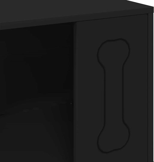 vidaXL Dog House Indoor & Outdoor Black 44x42x49cm