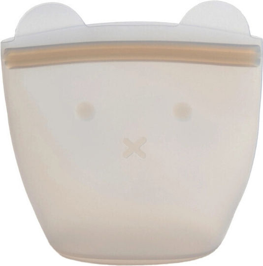 Zingies Jim Παιδικό Δοχείο Φαγητού από Σιλικόνη 0.27lt Transparent Grey