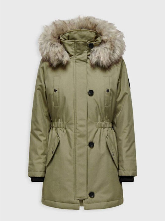 Дамско Парка Яке за Зима Khaki