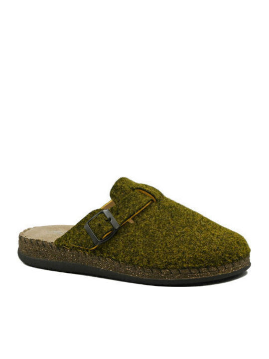 Winterliche Herrenhausschuhe Khaki