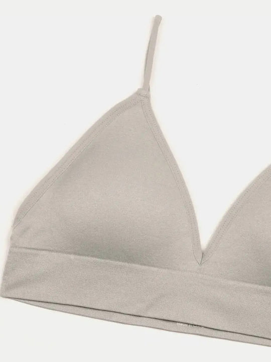 Athletic Bra Thin Straps Gray Size S