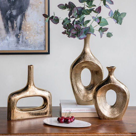 Artekko Decorative Vase Lidded Gold 23x7x33cm
