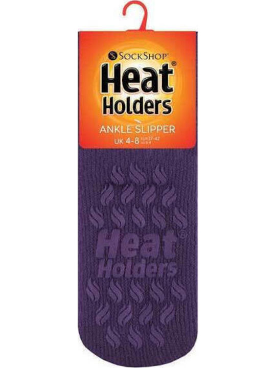 Heat Holders Ankle Slipper Damen Thermo Socken Blau
